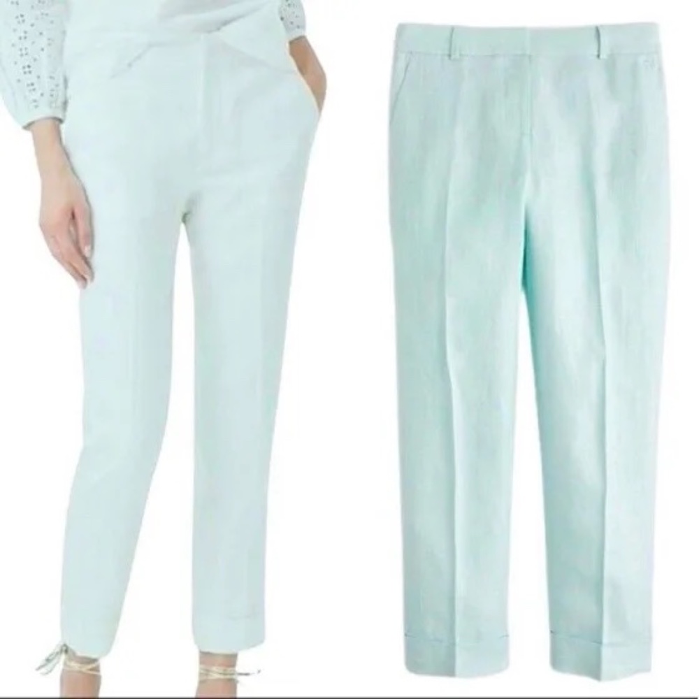 J.Crew Rhodes Linen Cuffed Pants